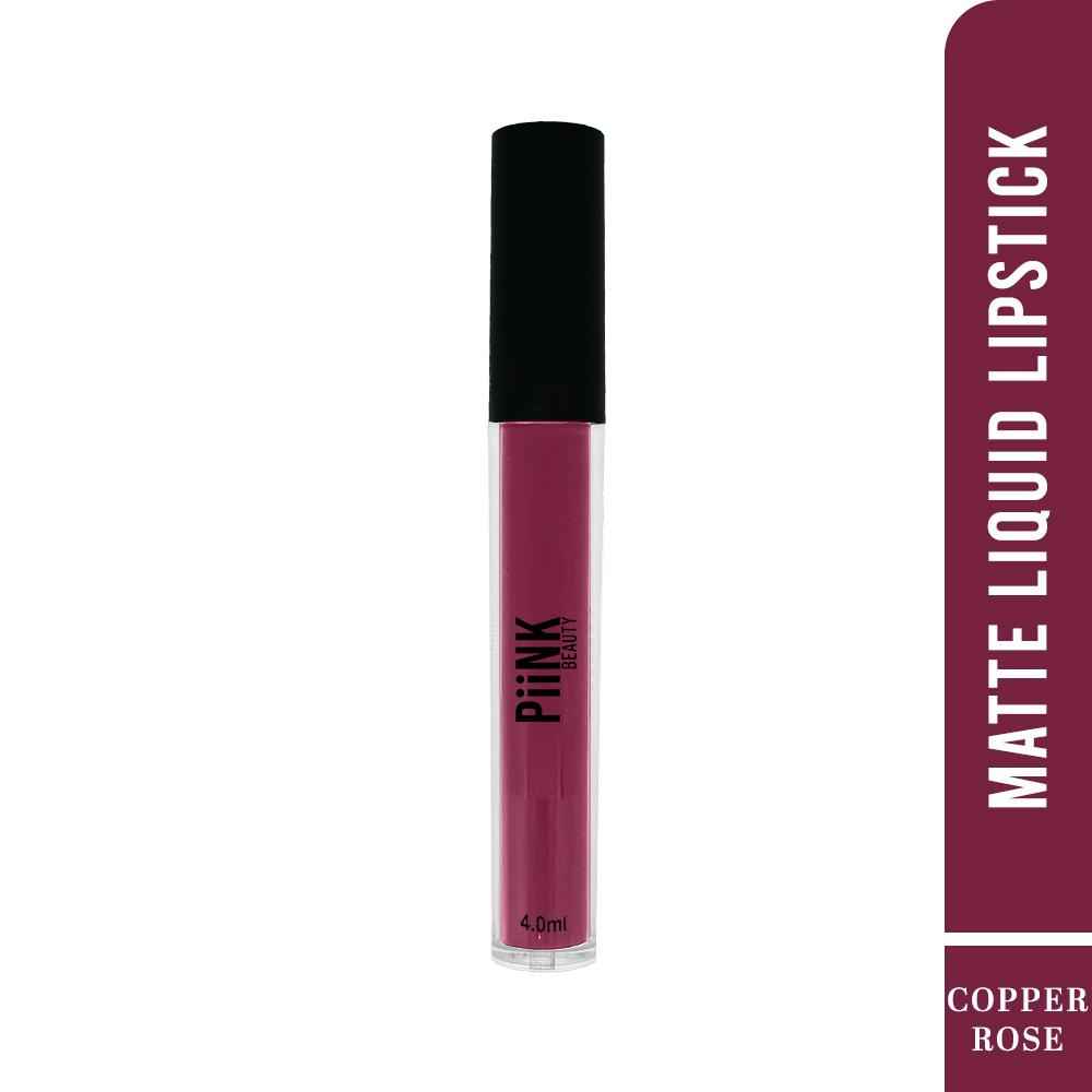 Buy Piink Beauty Stay Put Liquid Lipstick | LL-10 Copper Rose 4 ml - Purplle