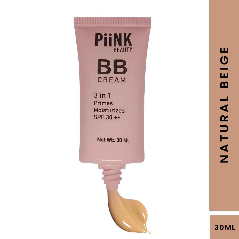 Buy Piink Beauty 3 IN 1 BB Cream with SPF 30+++ Natural Beige-1 30 ml - Purplle