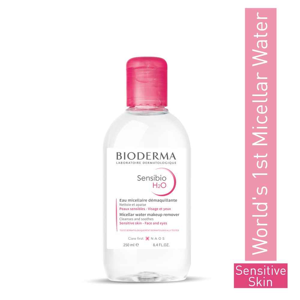 Buy Bioderma Dermatological Micellar Water Sensibio H2O - Gently Removes Makeup Prevents(250 ml ) - Purplle