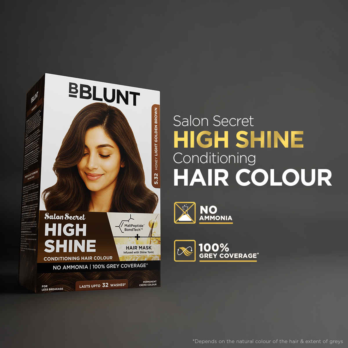 Buy BBLUNT Salon Secret High Shine Conditioning Hair Colour - Honey Light Golden Brown 130 gm - Purplle