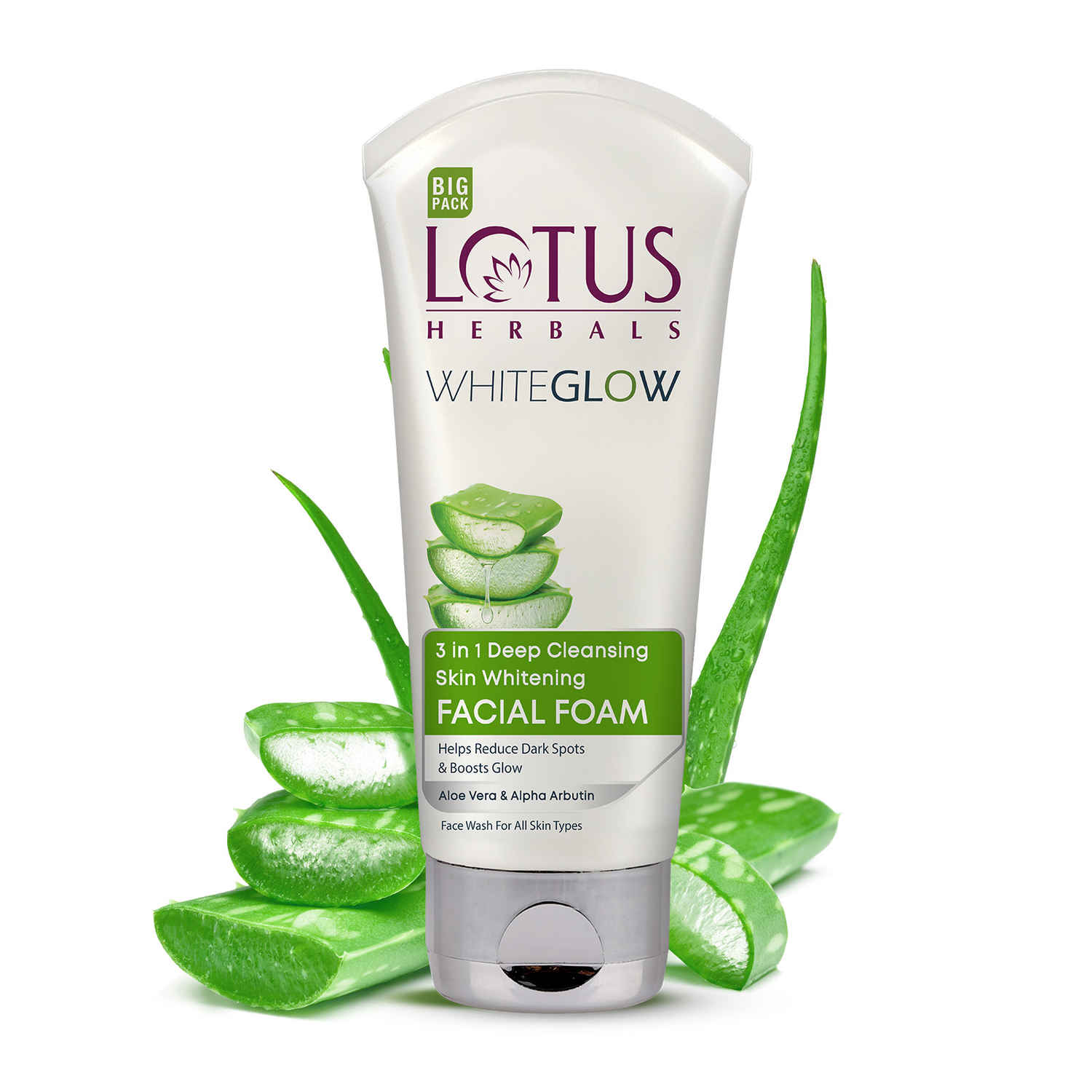 Buy Lotus Herbals WhiteGlow 3 in 1 Deep Cleansing Facial Foam | Deep Cleansing Formula | Acne-Control | Non-Drying | Fades Dark Spots | with Alpha Arbutin & Saxifraga Extracts | Suits All Skin Types | Women & Men | 200 ml - Purplle