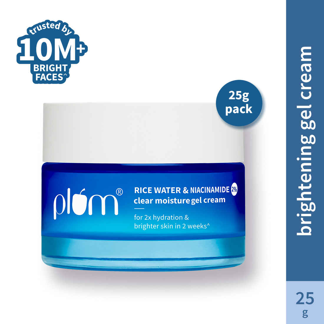Buy Plum 2% Niacinamide & Rice Water Superlight Gel Cream Moisturizer for Face | Oil-Free Hydration | Brightens, Fades Blemishes | Dermat-Tested | All Skin Types | Women & Men | 100% Vegan | 25 gm - Purplle