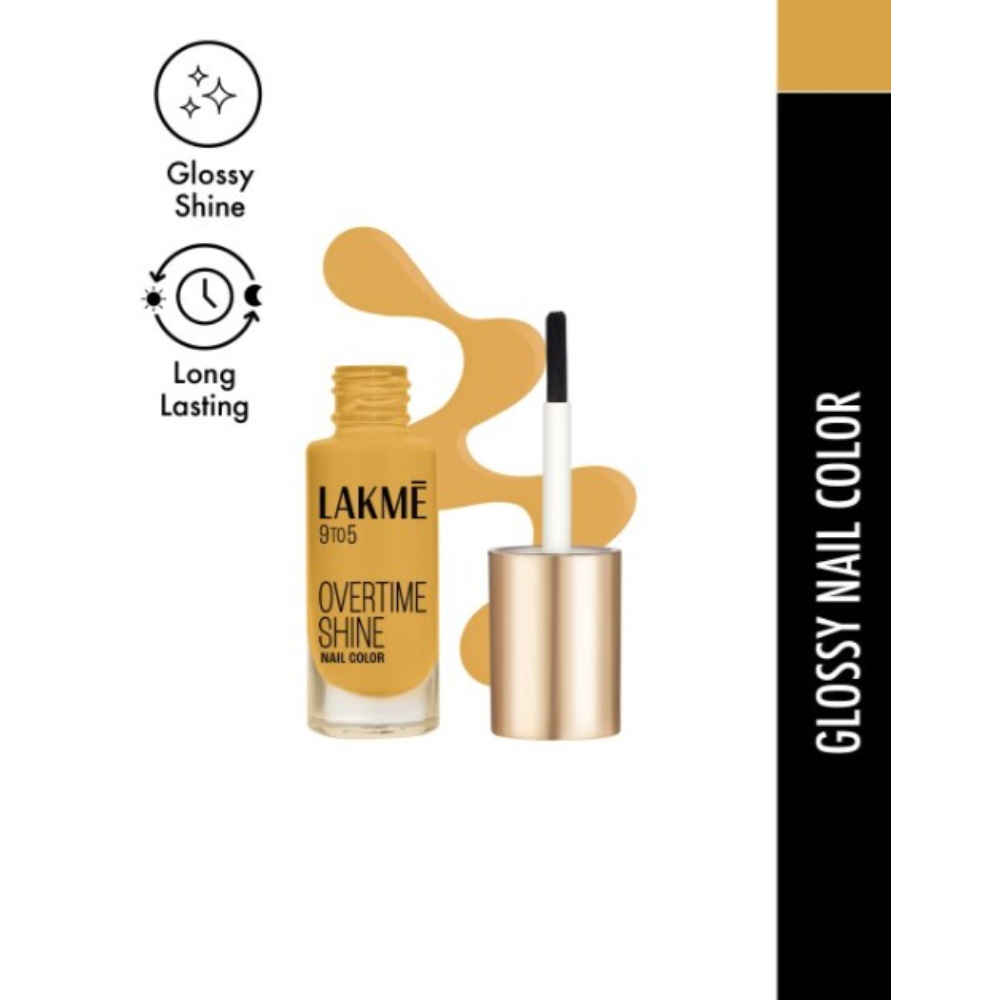 Buy Lakme 9 To 5 OVERTIME SHINE Nail Color - Mustard Master (6 ml) - Purplle