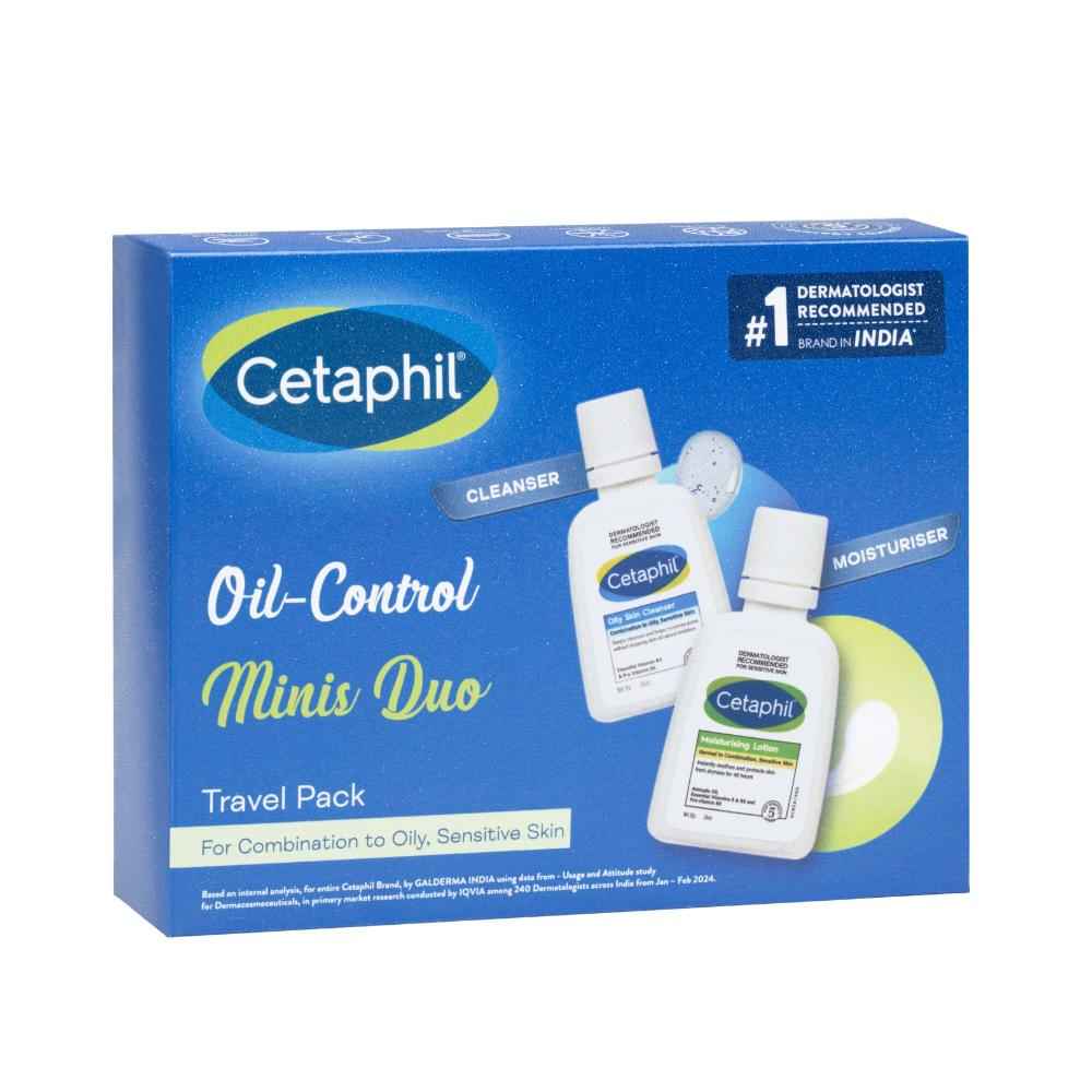 Buy Cetaphil Mini Travel Pack for Oily Skin, Facewash & Moisturizer 50 ml - Purplle