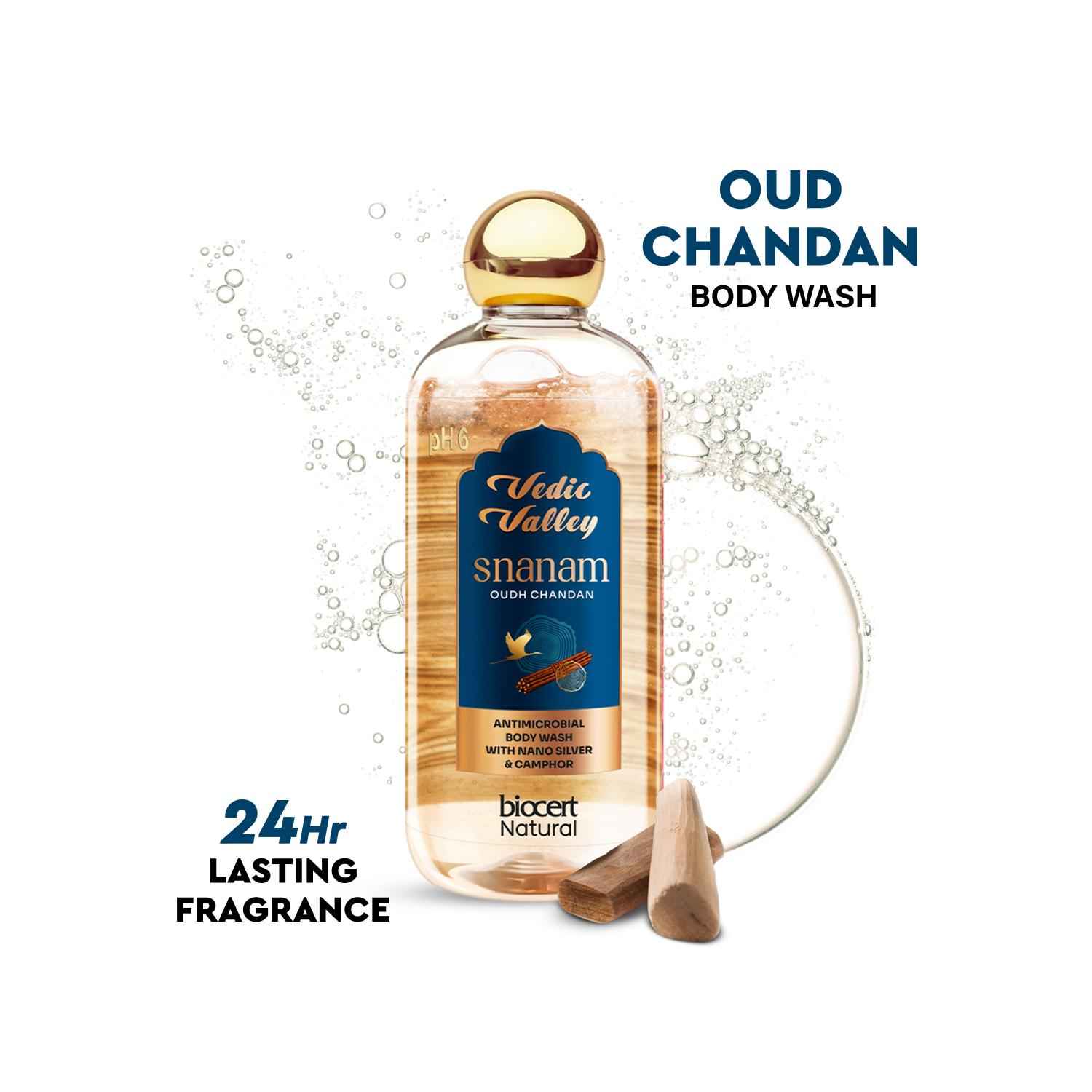 Buy Vedic Valley Snanam Oudh Chandan Body Wash 330 ml - Purplle