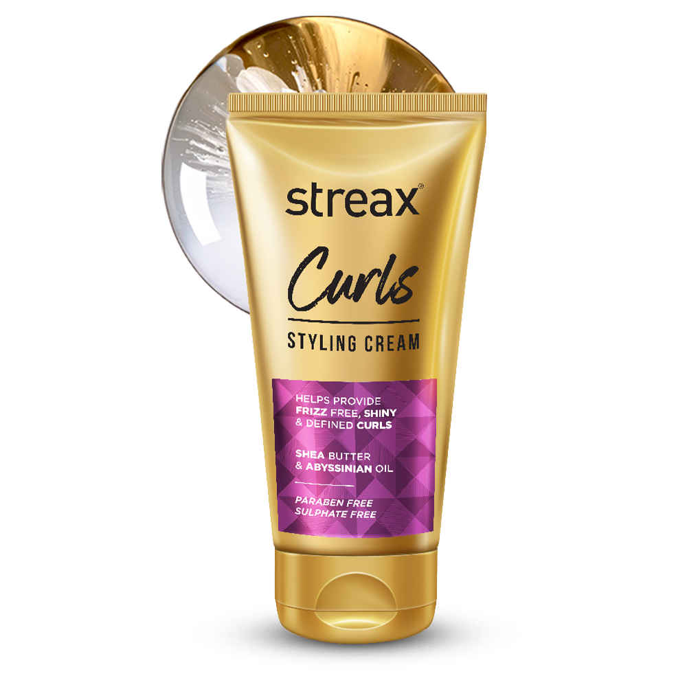 Buy Streax Curls Styling Cream 150 gm – Curl-Defining Leave-In for Frizz-Free, Shiny Curl - Purplle