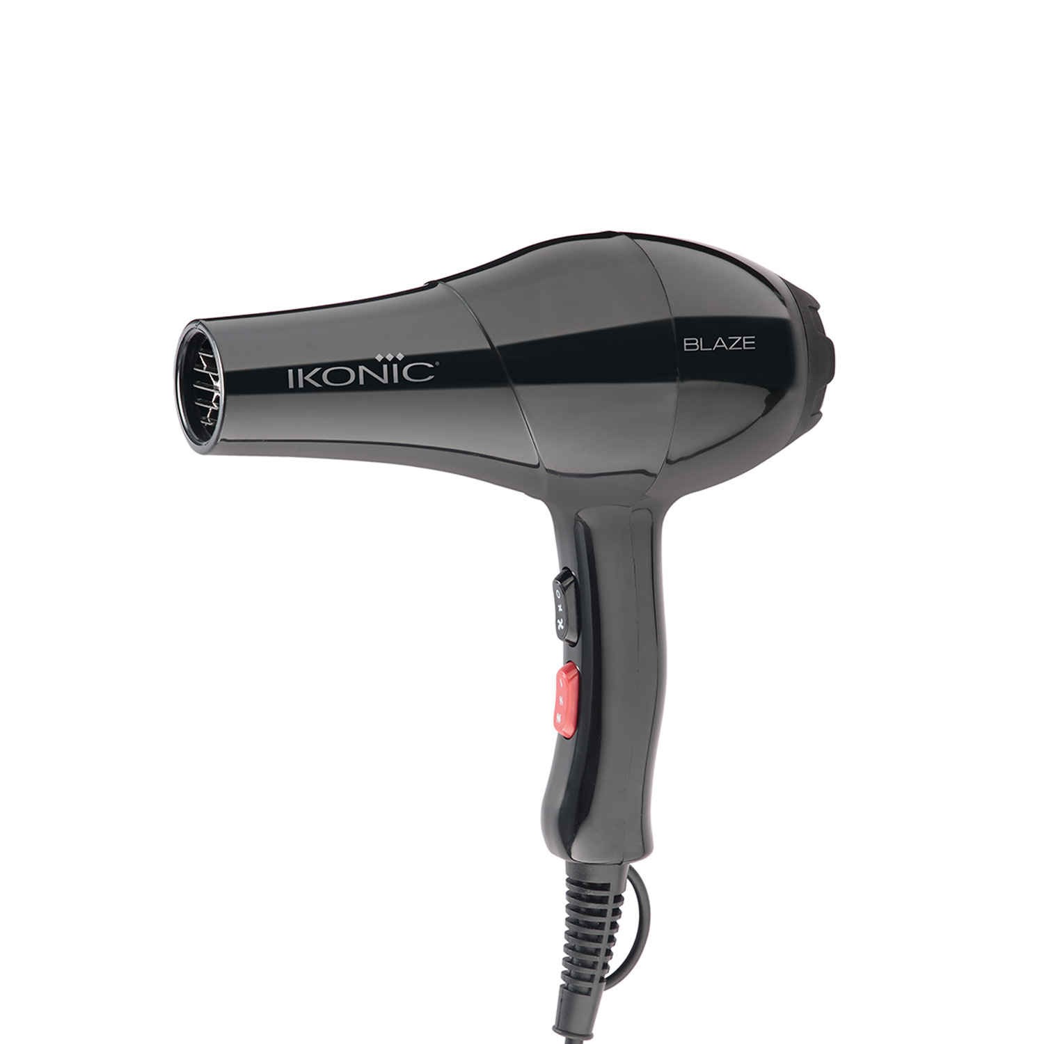 Buy Ikonic Blaze Hair Dryer 1800W-2000W 3 Heat and 2 Speed Setting Combination Powerful AC Motor comes with 2 Interchangeable Nozzles, For All Hair Types 1 pc - Purplle