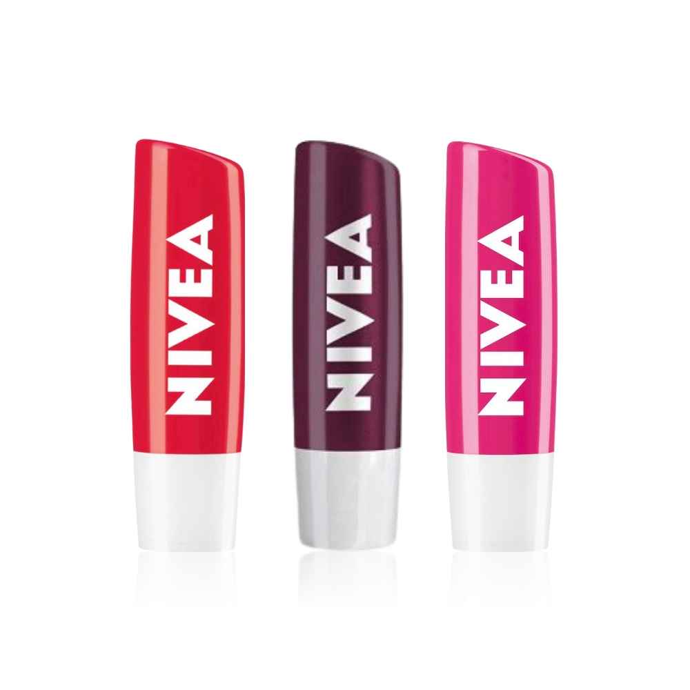 Buy Nivea Fruity Lip Care Trio-(Fruity Shine Strawberry (4.8 gm)+Black Berry Shine (4.8 gm)+ Fruity Watermelon Shine 4.8 gm)) Combo of 2 - Purplle