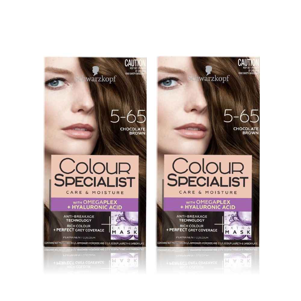Buy Schwarzkopf Colour Specialist At Home Permanent Hair Colour Pack of 2(5.65 Chocolate Brown 165 ml ) - Purplle