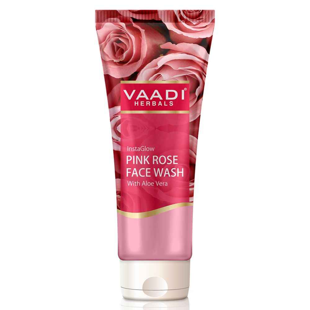 Buy Vaadi Herbals Insta Glow Pink Rose Face wash with Aloe vera extract (60 ml) - Purplle