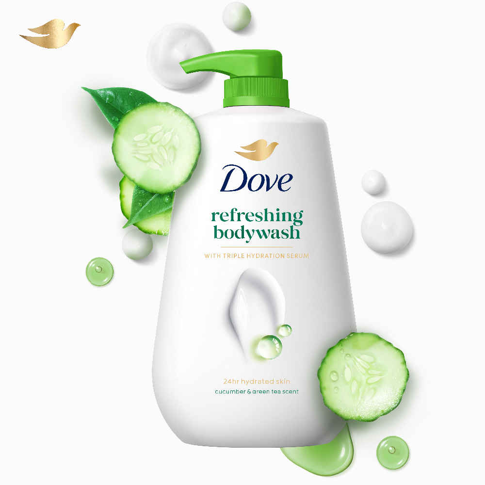 Buy Dove Refreshing Body Wash, with Cucumber & Green Tea Scent (825 ml) - Purplle