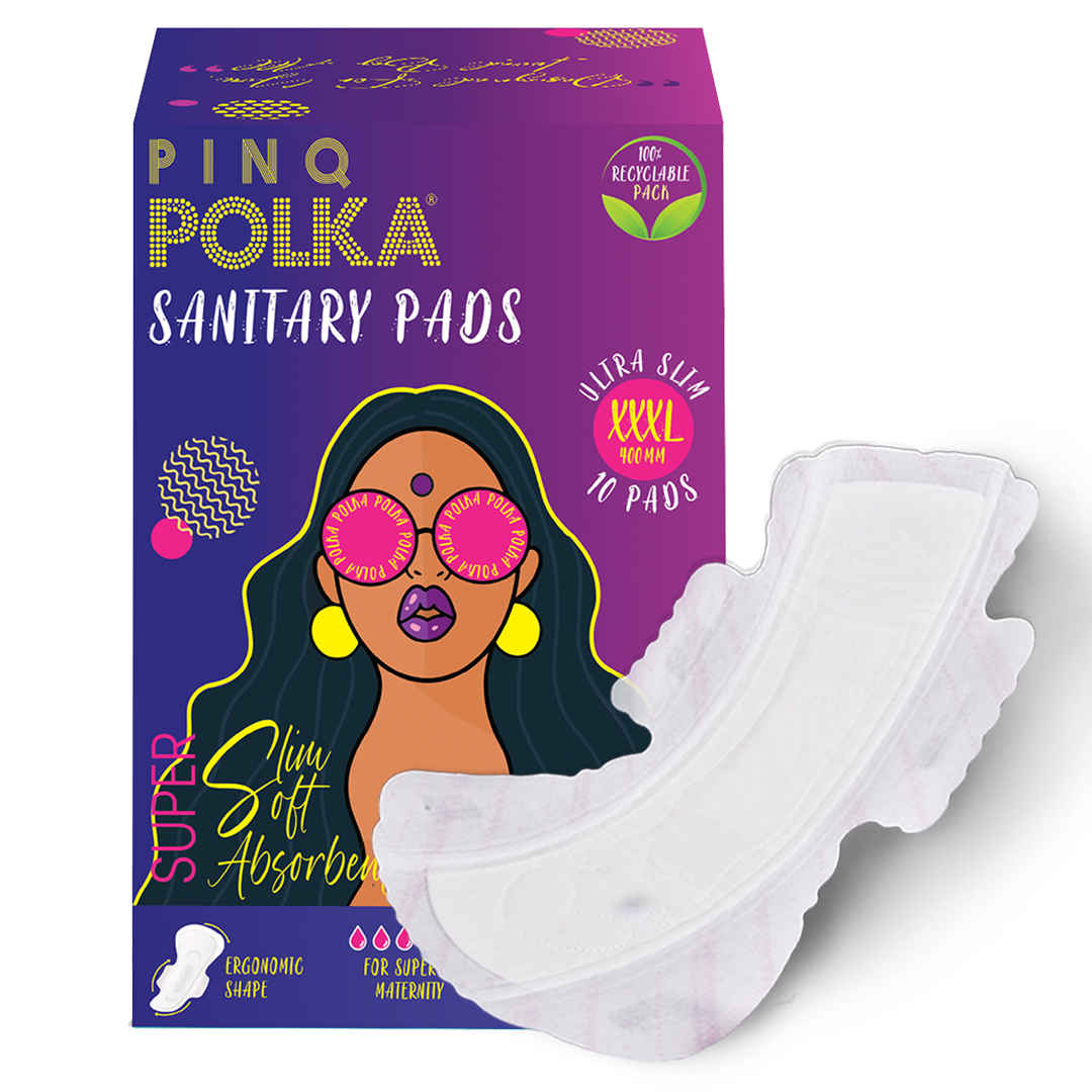 Buy PINQ POLKA Sanitary Pad XXXL (10 Pcs) - Purplle
