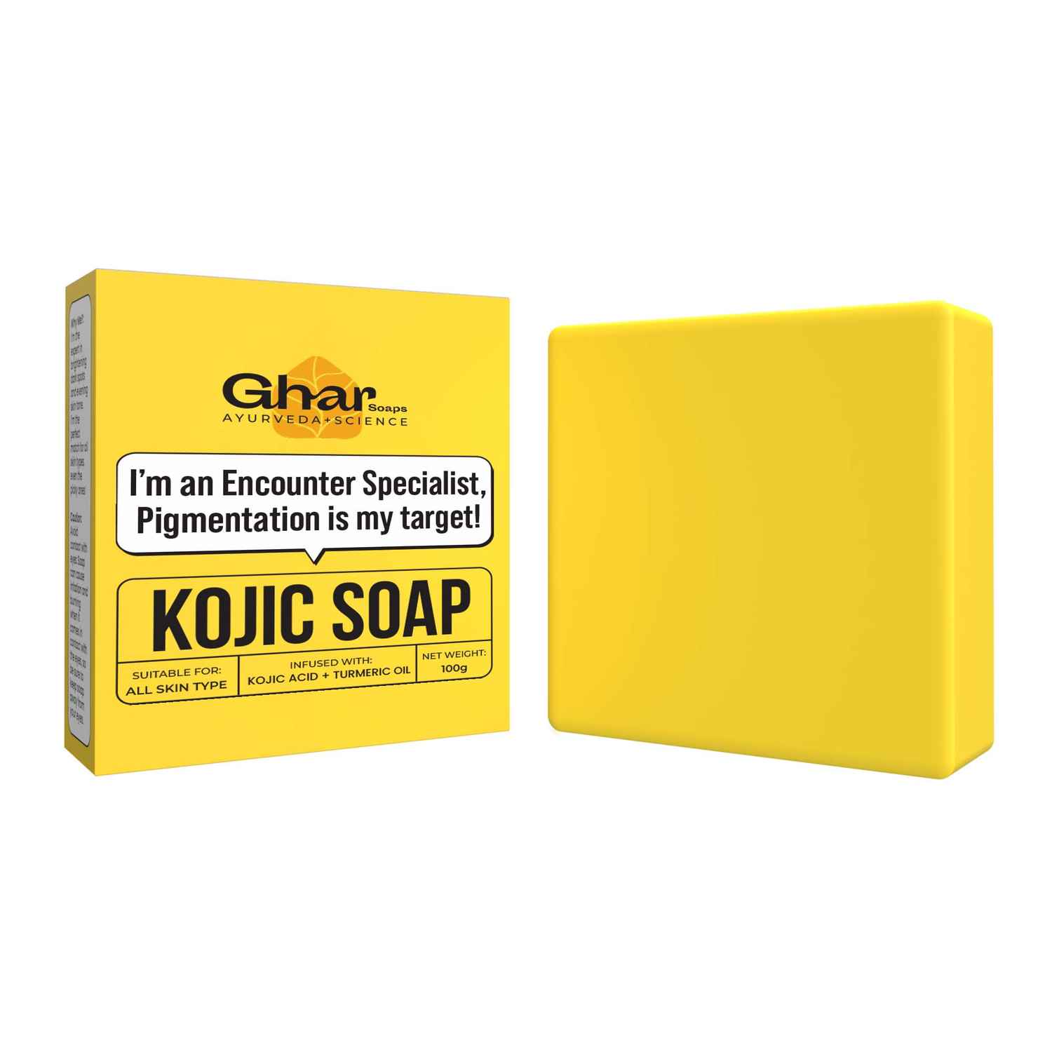 Buy GHAR SOAPS Glow Bar Kojic Acid (100 gm) - Purplle