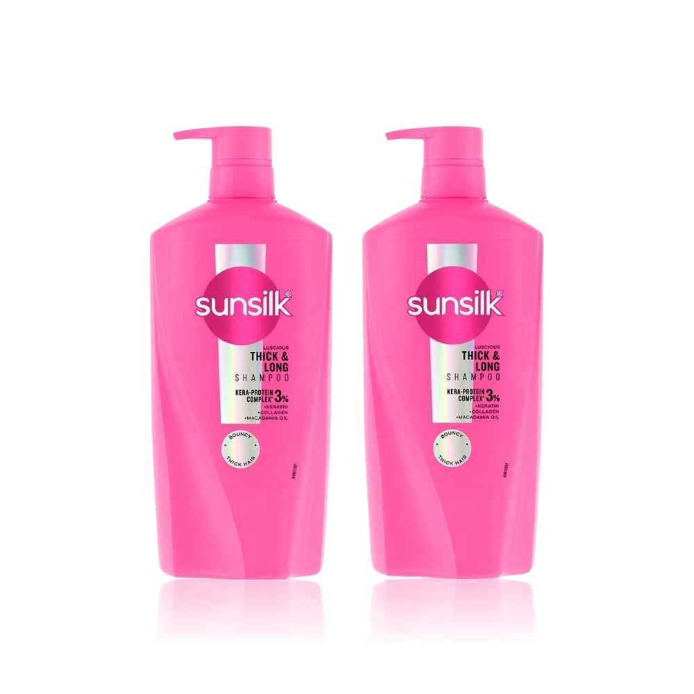 Buy Sunsilk Luscious Thick & Long Shampoo (650 ml ) pack of 2 - Purplle