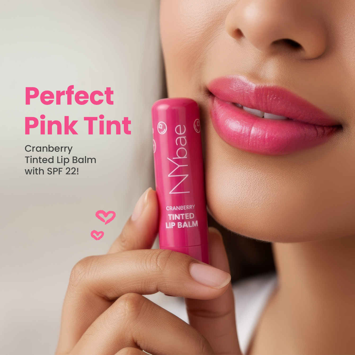 Buy NY Bae Cranberry Tinted Lip Balm with SPF 22 – Rich Berry Pink Tint | Deeply Moisturizing Lip Color with Shea Butter, Almond Oil & Vitamin E | Soft, Plump & Naturally Rosy Lips - Purplle