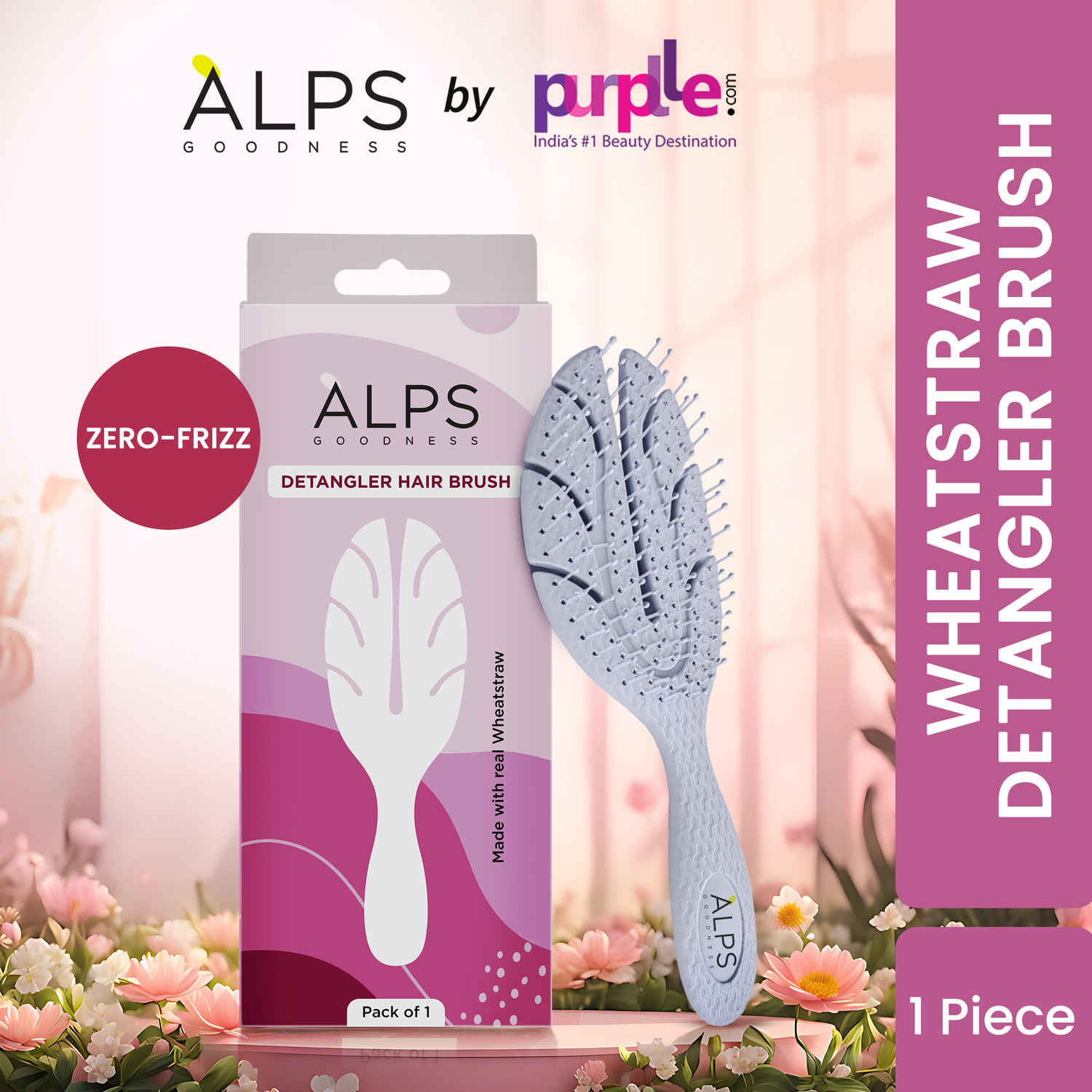 Buy Alps Goodness Wheatstraw Detangler Brush (Pack of 1) - Purplle