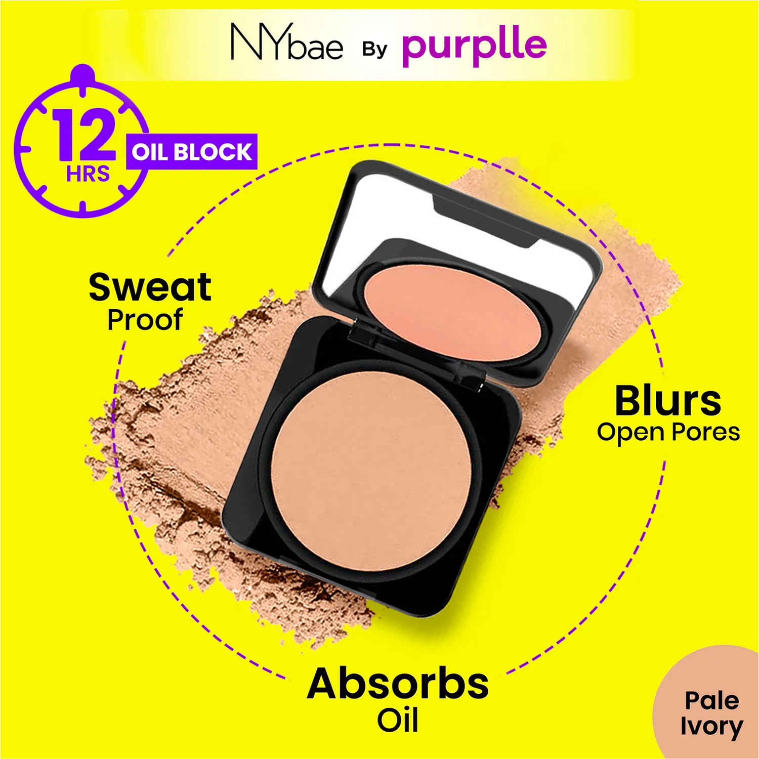 Buy NY Bae Runway Radiance Compact Powder - Pale Ivory 01 (9 gm) | Fair Skin Tone | Mattifies Skin | Blurs Pores | Oil-Control | Long-wear Creaseless Makeup | Loose Powder - Purplle