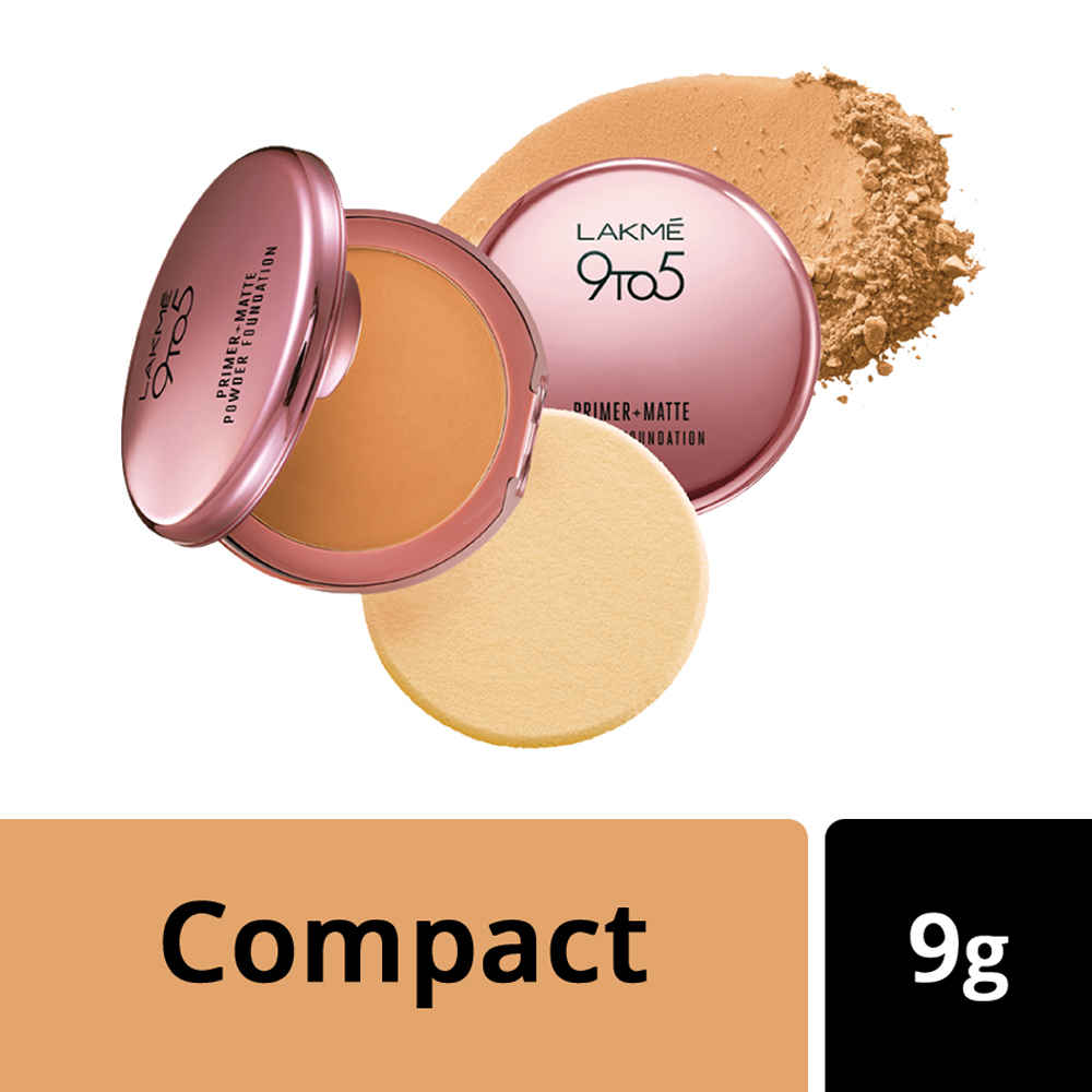 Buy Lakme 9 To 5 Primer + Matte Powder Foundation Compact - Honey Dew (9 gm) - Purplle