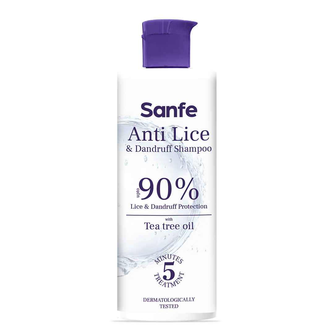 Buy Sanfe anti lice & dandruff shampoo | lice shampoo | kills super lice | detects & prevents infestation | no parabens, sulfates or dyes | with tea tree oil & eucalyptus | for kids & adults | 100 ml - Purplle