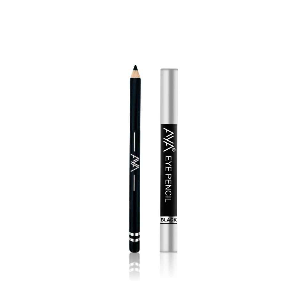 Buy AYA Everyday Eye Essentials (Waterproof Eyebrow Pencil With Brush - Black & Eye Pencil Kajal - Black) Combo of 2 - Purplle