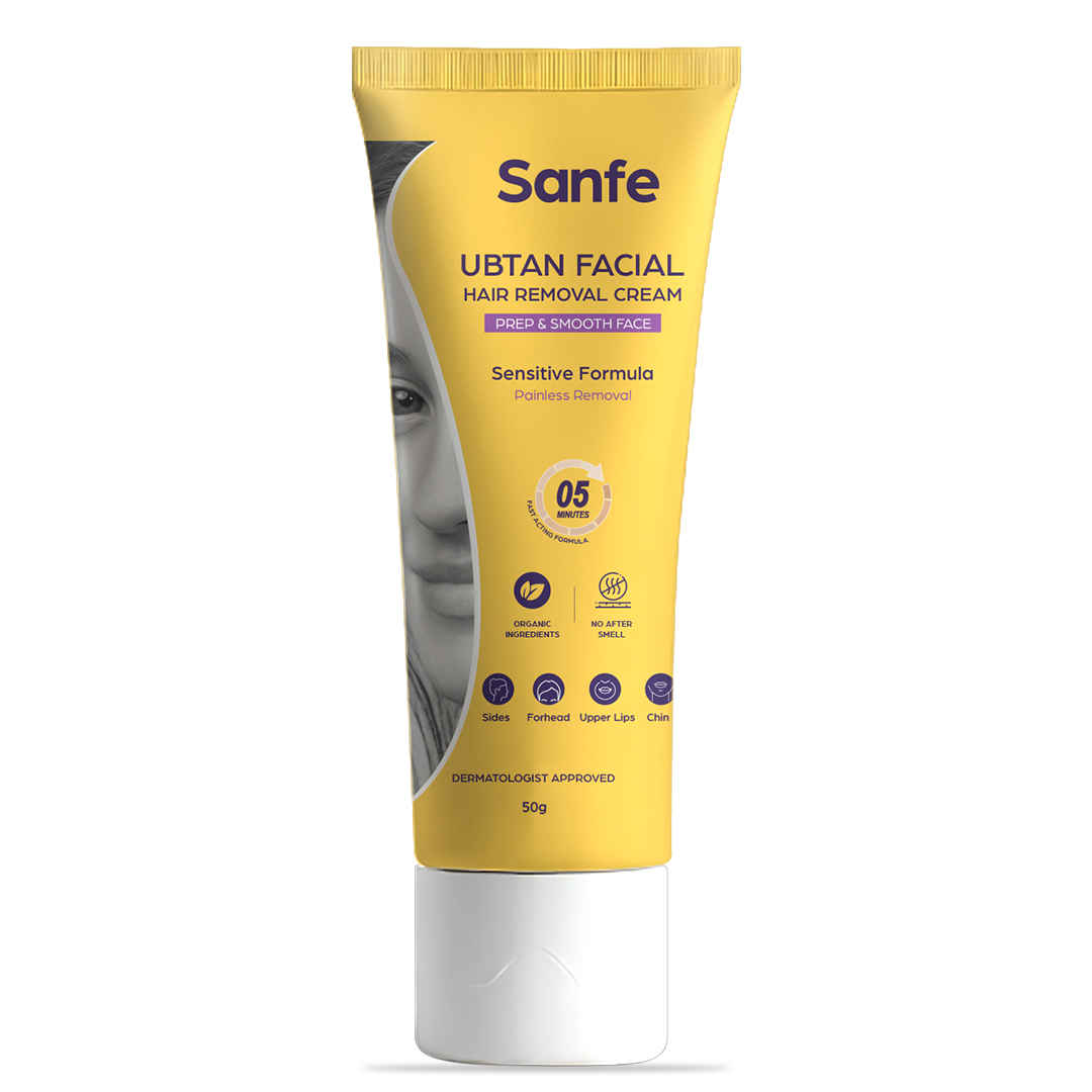Buy Sanfe ubtan facial hair removal cream | facial hair removal cream for women | safe for sensitive skin | gentle & soothing for delicate face areas | effective face hair removal for women. 50 gm - Purplle
