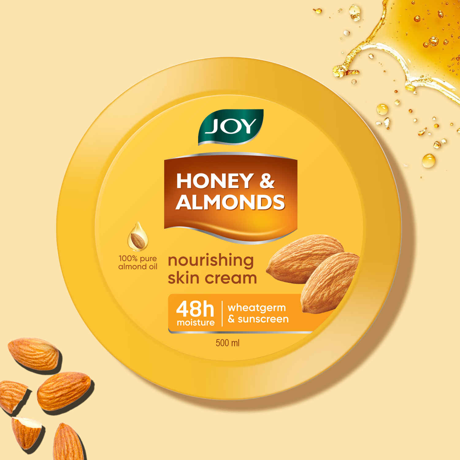 Buy Joy Honey & Almonds Deep Nourishing Moisturizer for Face, Hands & Body (500 ml) |Skin Cold Cream with Natural Sunscreen For Glowing Skin | Protects for Dryness & Retains Natural Moisture Balance - Purplle