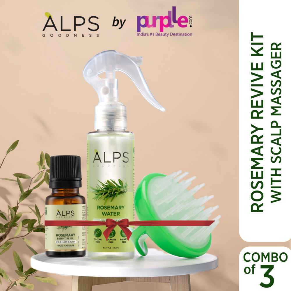 Buy Alps Goodness Rosemary Revive Kit I Rosemary Water Spray (100 ml) + Rosemary Essential Oil (10 ml) + Scalp Massager I Hair Growth Expert I For Skin & Hair I Fights Acne I Improves Scalp Health Combo of 2 - Purplle