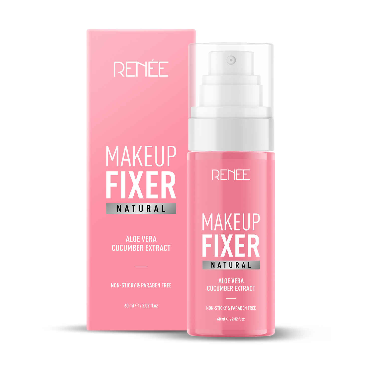 Buy RENEE Natural Makeup Fixer For Face | Non-Sticky, Dewy Finish | With Aloe Vera & Cucumber Extract | Alcohol-Free, Hydrating Setting Spray | Vegan & Cruelty-Free | 60 ml - Purplle