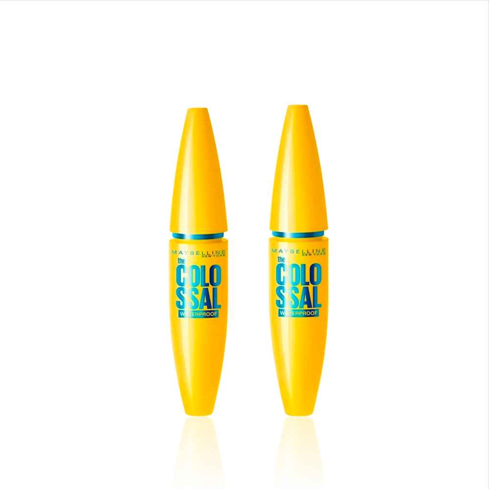 Buy Maybelline New York The ColossalA 2x Volume Waterproof MascaraA (Pack of 2) - Black (10 ml) - Purplle