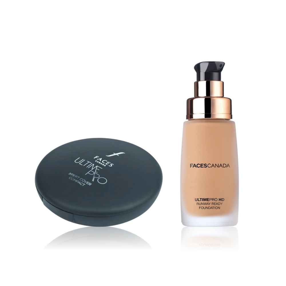 Buy Faces Canada Flawless Base Duo ( Ultime Pro Expert Cover - Natural & Ultime Pro HD Runway Ready Foundation - Sand) 1 pc - Purplle