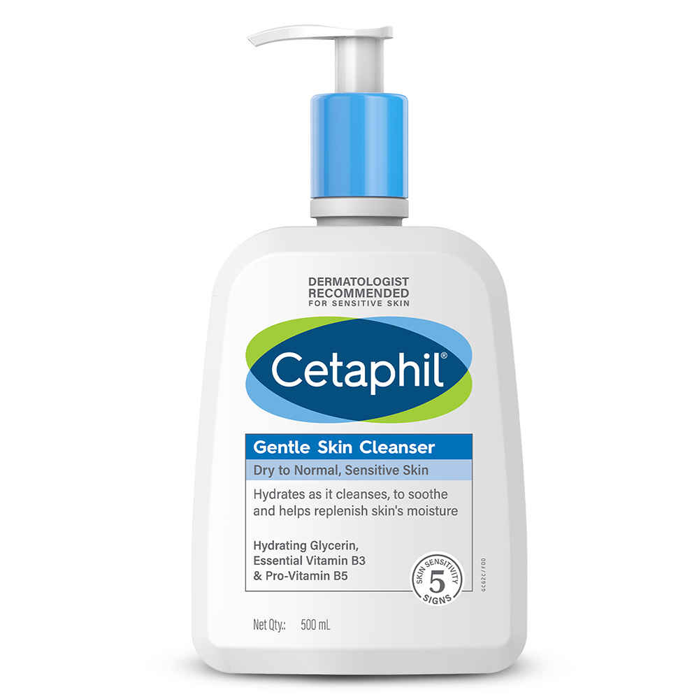 Buy Cetaphil Gentle Skin Cleanser (500 ml) | Face Wash for Dry & Sensitive Skin - Purplle