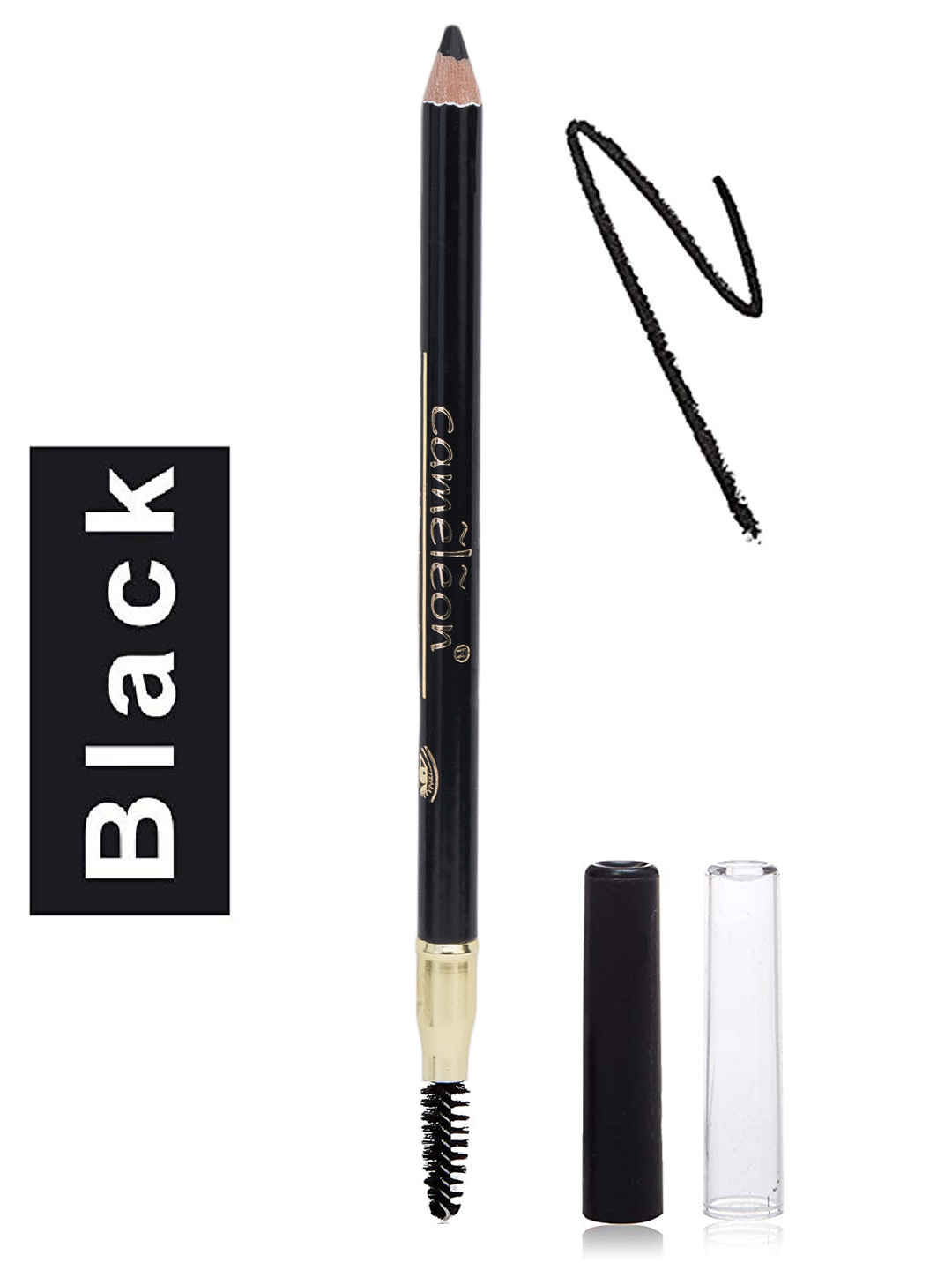 Buy Cameleon Eyebrow pencil with brush(black) 6 gm - Purplle