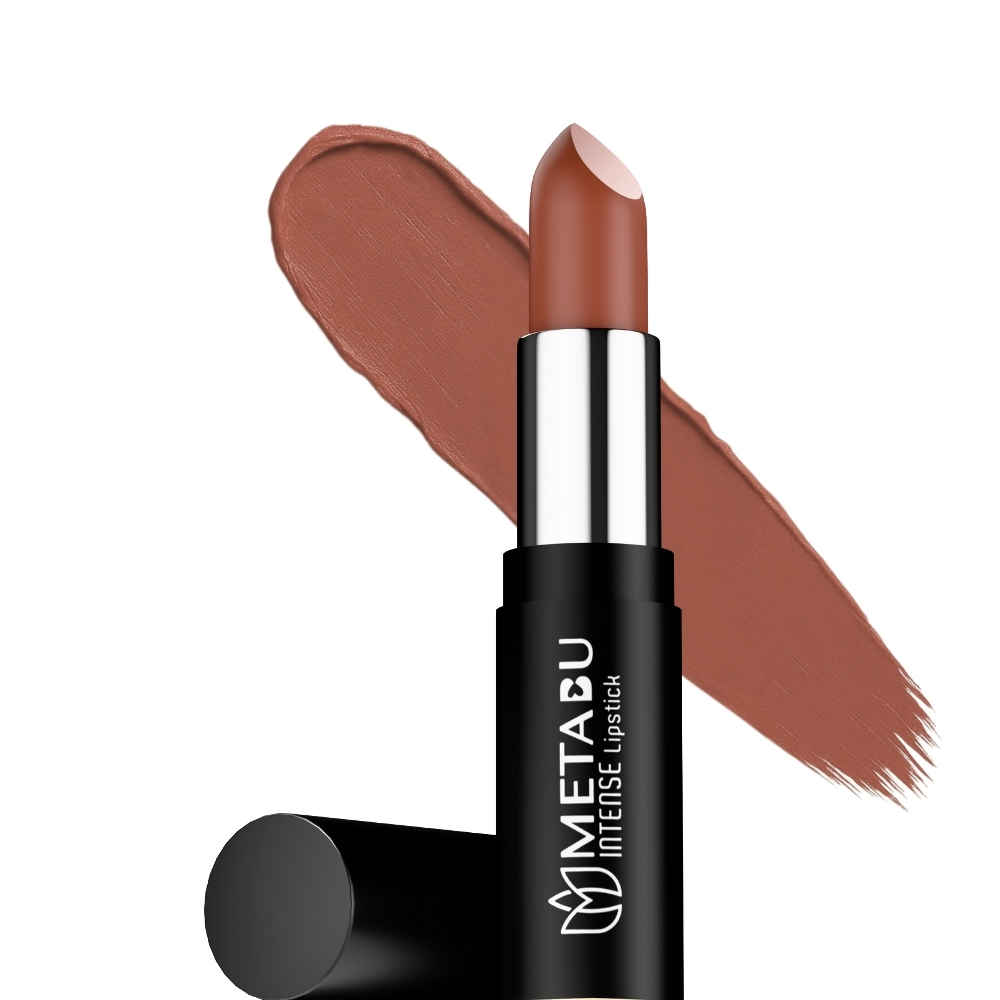 Buy Metabu Satin Matte Lipstick – Cocoa Crush 12 | Long Lasting 8H Wear, Highly Pigmented, Enriched with Vitamin E, Paraben-Free, Vegan Lip Color 4.2 gm - Purplle