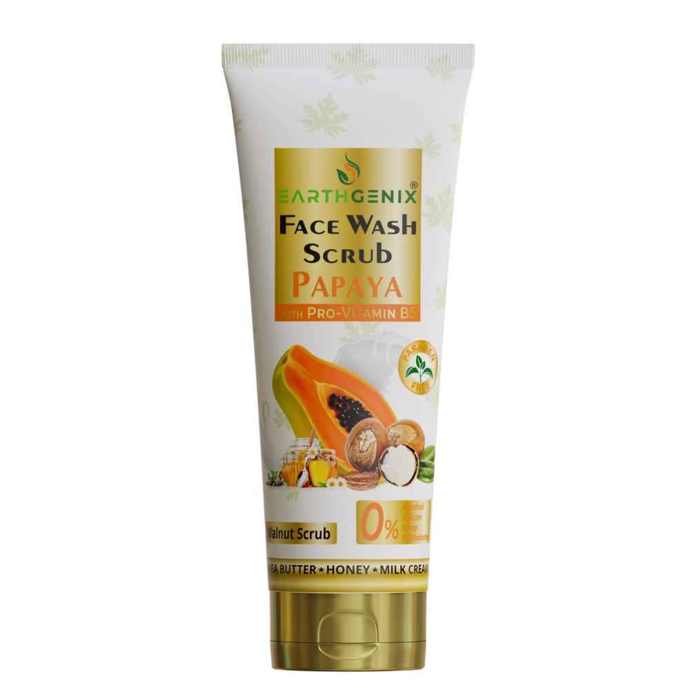 Buy Earthgenix Papaya Face Wash Scrub with Pro Vitamin B5 - 100 ml - Purplle