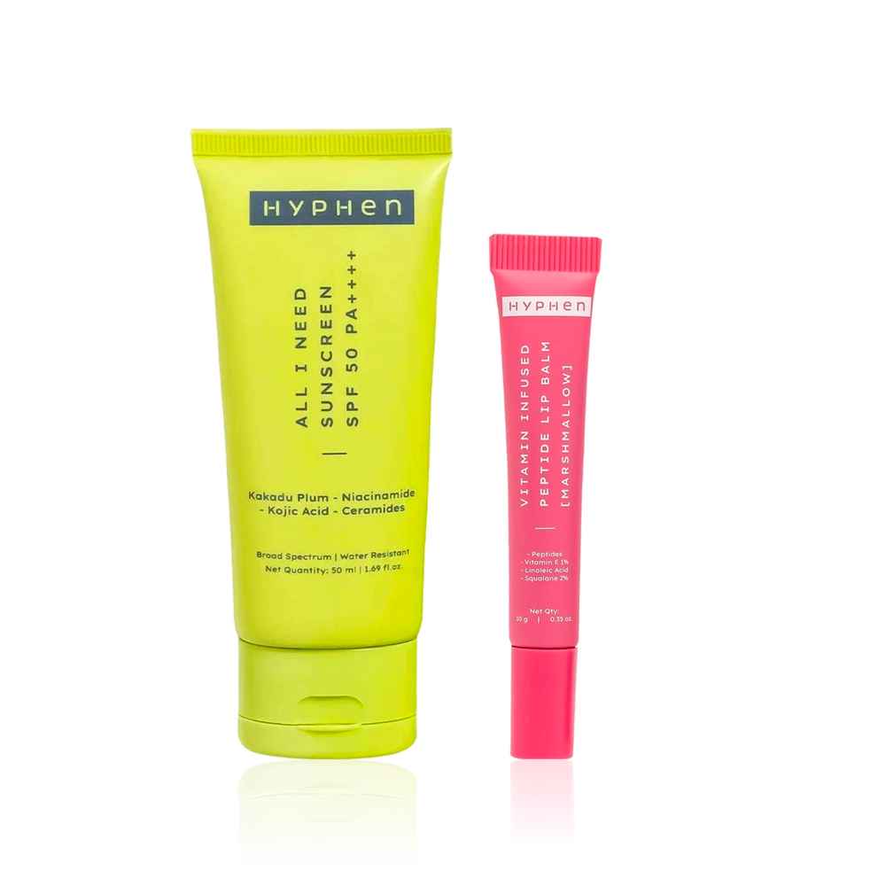 Buy Hyphen lip balm & Sunscreen Duo(All I Need Sunscreen 30 ml+Lip Balm Marshmallow 10 gm) combo of 2 - Purplle