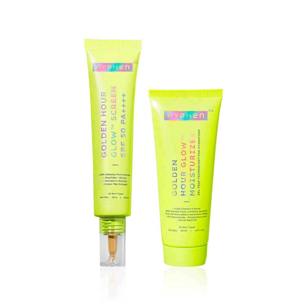 Buy Hyphen Golden Hour Glow Duo(Sunscreen 40gm + Face Moisturizer 50 ml) combo of 2 - Purplle