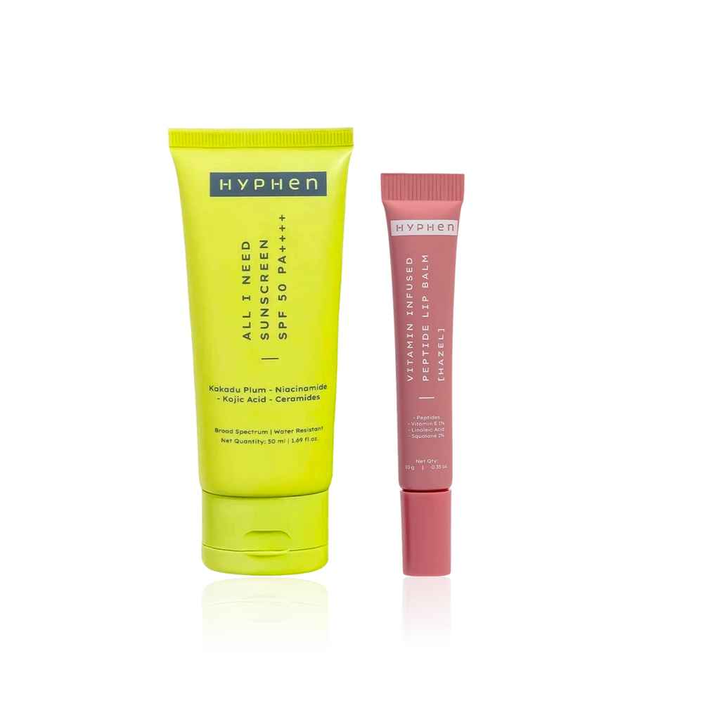 Buy Hyphen Sun Kiss Duo (All I Need Sunscreen 50 ml + Hazel Lip Balm 10 gm) combo of 2 - Purplle