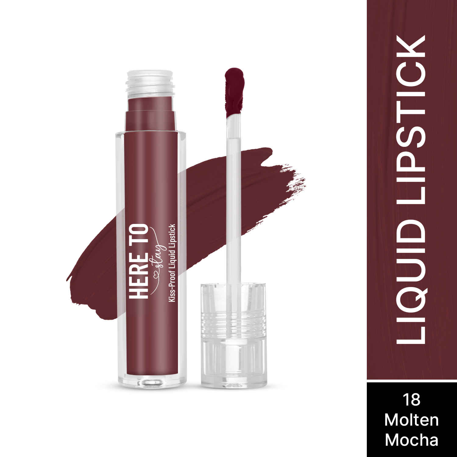 Buy Swiss Beauty Select Here To Stay Liquid Matte Lipstick with Kiss-Proof Formula | Infused with Vitamin E | Non-Transfer | Smudgeproof | 12-18 Hrs Stay - Molten Moch 3 ml - Purplle