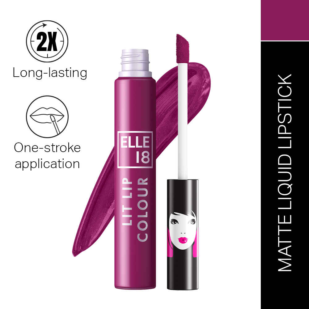 Buy Elle18 Liquid Lip Color, Lavender Hues, 5.6 ml - Purplle