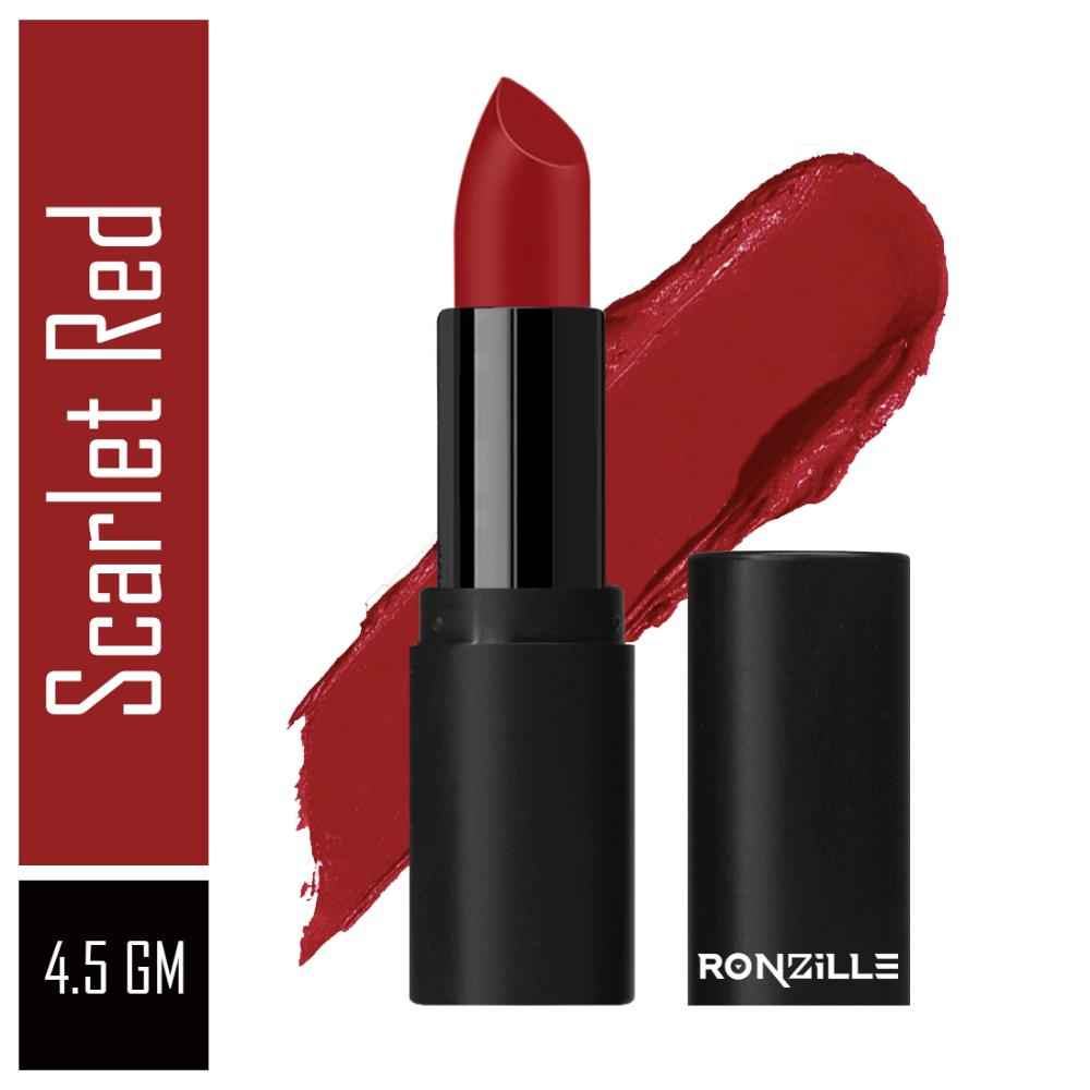 Buy Ronzille Long Lasting Lipstick up to 12 Hours Stay Matte Finish-(Scarlet Red, 4.5 gm) - Purplle
