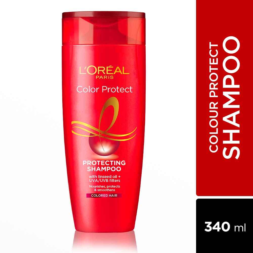 Buy L'Oreal Paris Color Protect Shampoo, Vibrant & Revived Colour, For Colour-treated Hair, Protects from UVA & UVB, 340 ml - Purplle