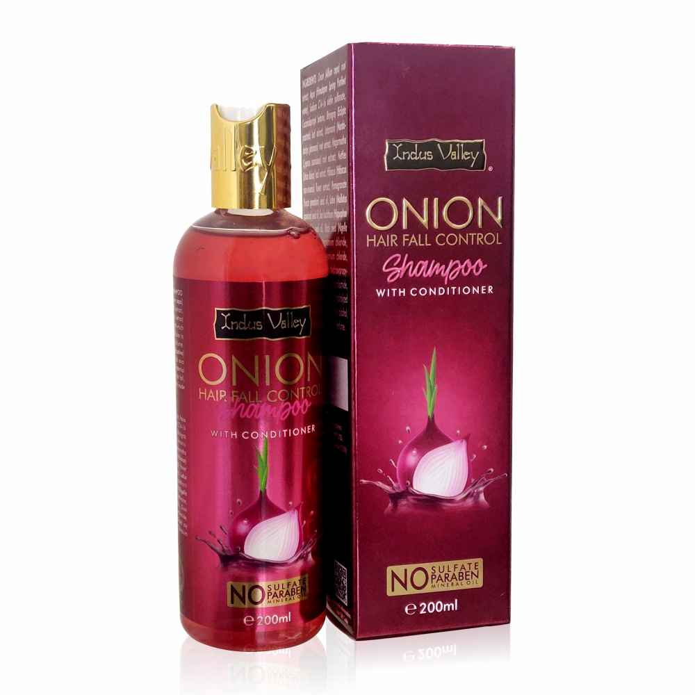Buy Indus valley onion hair fall control shampoo with conditioner 200 ml - Purplle