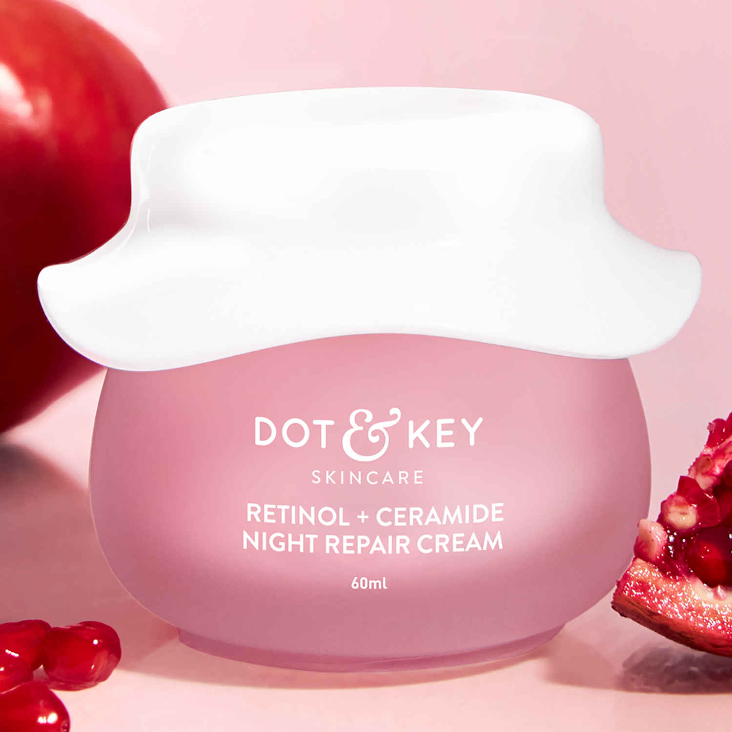 Buy Dot & Key Night Retinol + Ceramide Night Repair Cream | Hibiscus & Pomegranate Oil | Reduces Fine Lines & Wrinkles Lift Face Moisturizer With Hyaluronic Acid & Ceramides | 60ml - Purplle