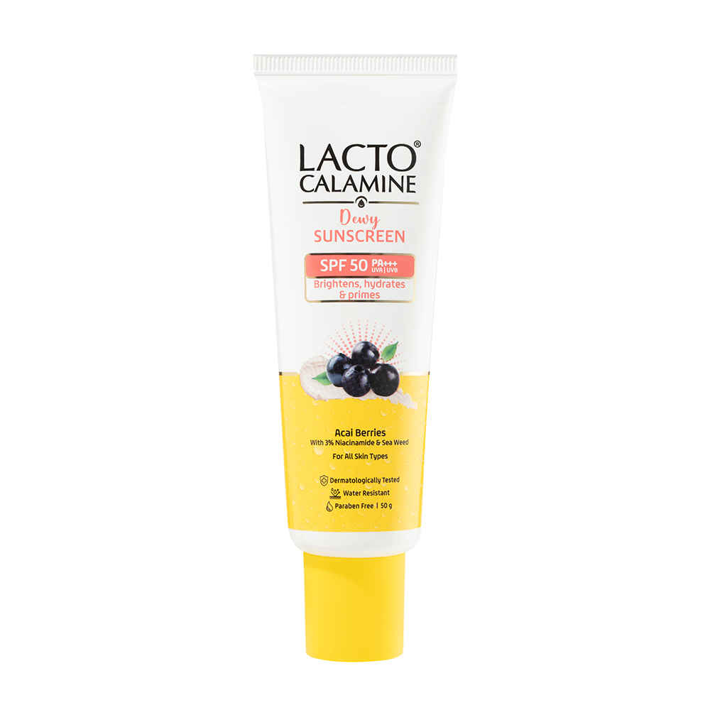 Buy Lacto Calamine Dewy Sunscreen SPF 50 PA+++ 50 gm - Purplle