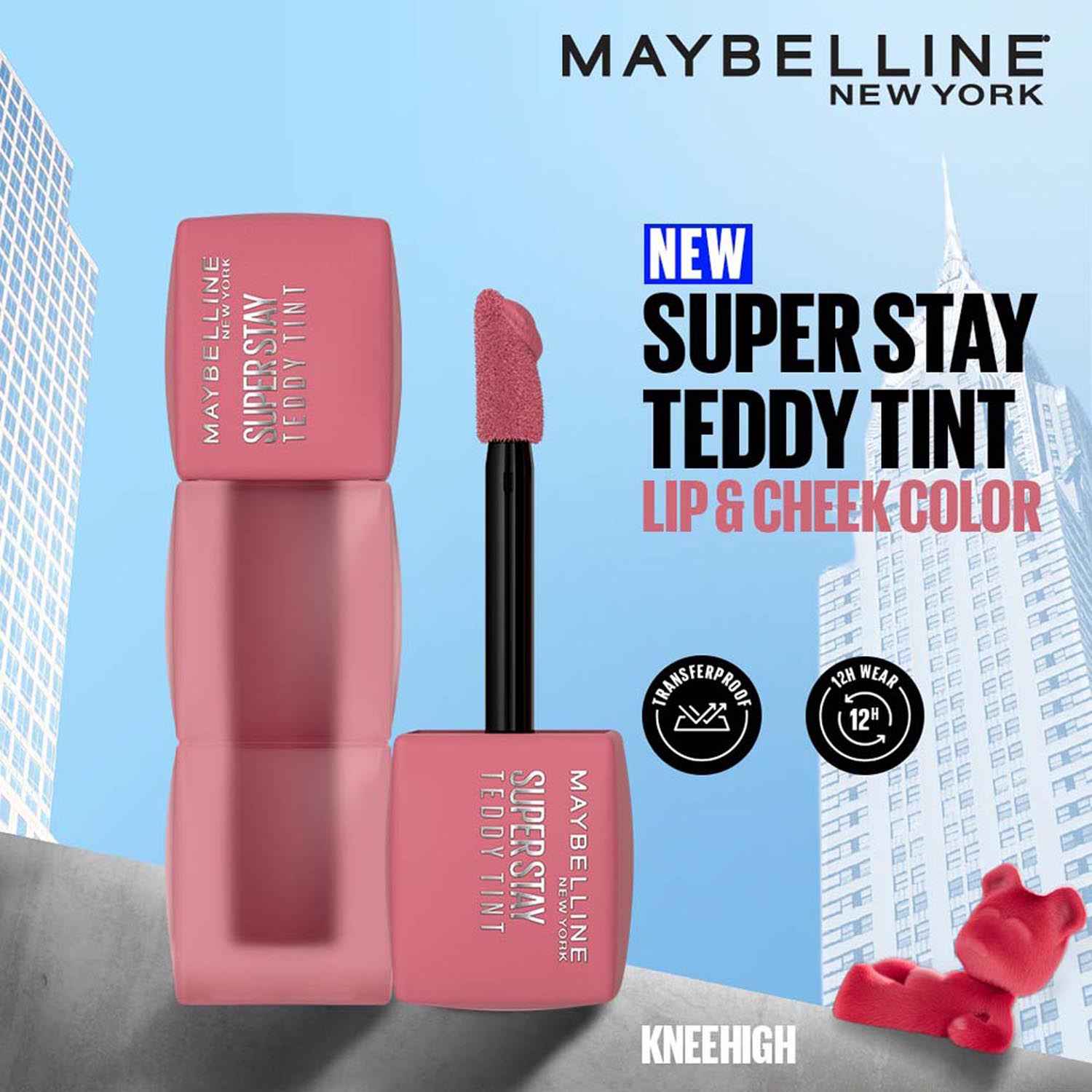 Buy Maybelline New York Superstay Teddy Tint - Lip and Cheek Color | Knee High, 5 ml - Purplle