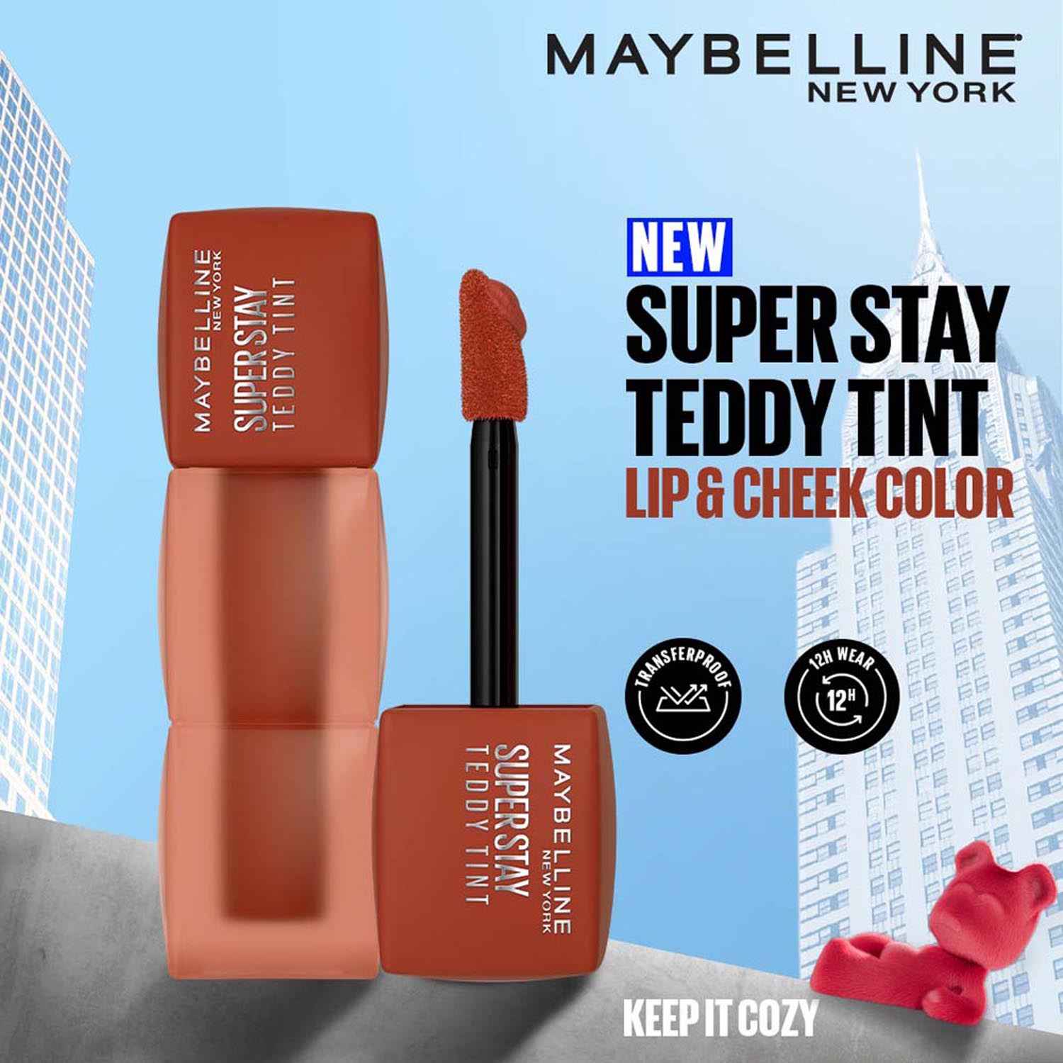 Buy Maybelline New York Superstay Teddy Tint - Lip and Cheek Color | Keep It Cozy, 5 ml - Purplle