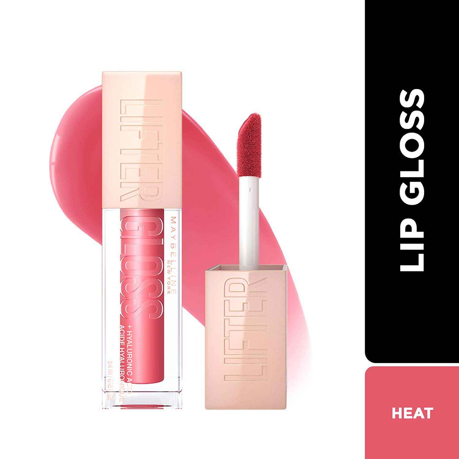 Buy Maybelline New York Lifter Gloss, Tinted Lip Gloss With Hyaluronic Acid, Heat, 5.4 ml - Purplle