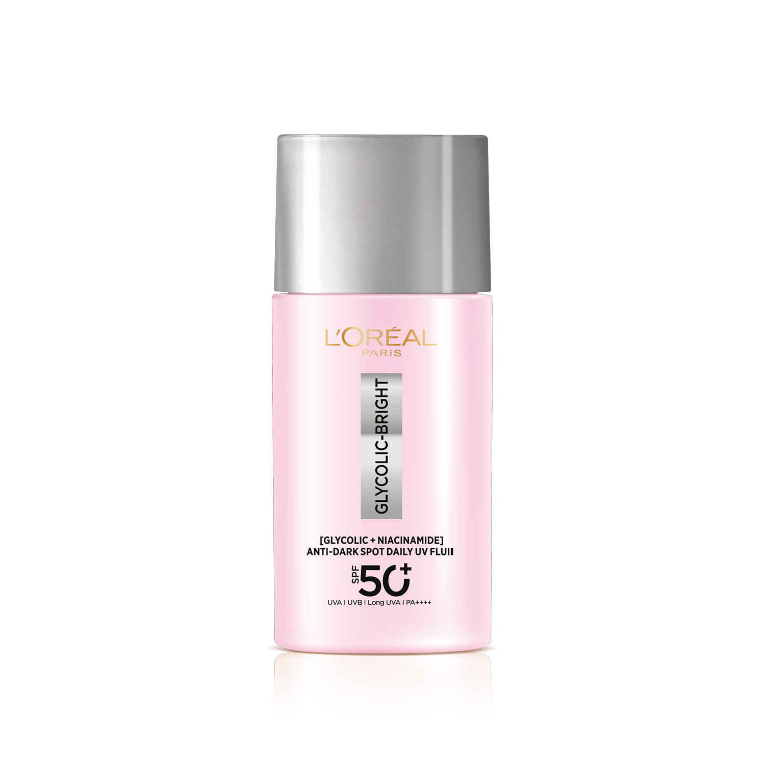 Buy L’Oreal Paris Glycolic-Bright UV Fluid SPF 50+ PA++++ | Anti-dark Spot Fluid Sunscreen with Glycolic Acid + Niacinamide | Brighter Skin | 50 ml - Purplle