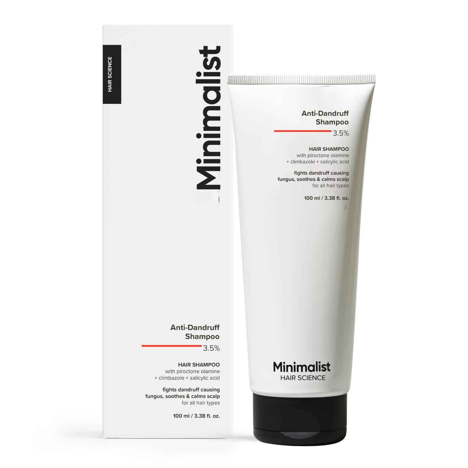 Buy Minimalist Anti-Dandruff Shampoo 3.5% ( 100 ml ) - Purplle