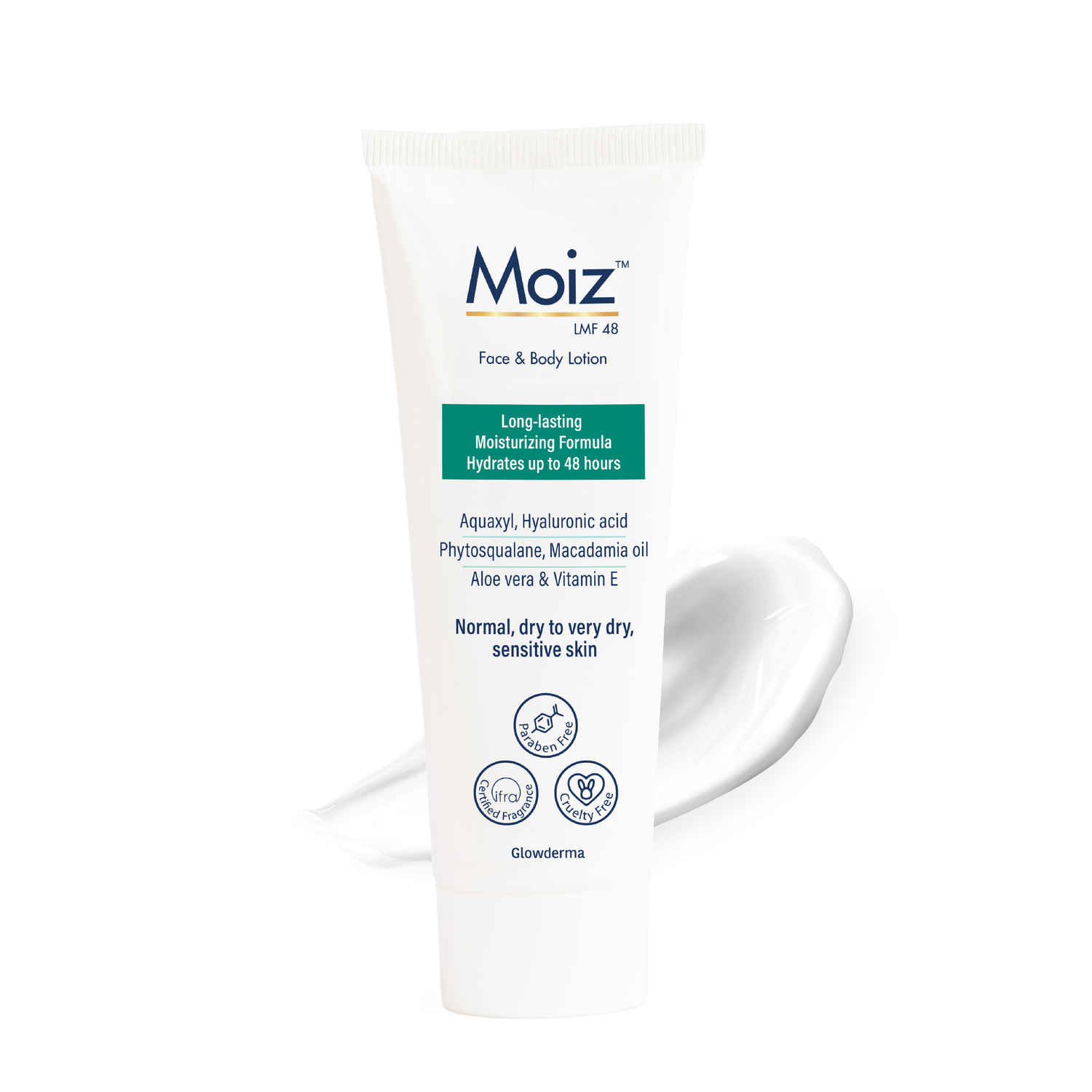 Buy Moiz LMF 48 Lotion | 48 Hour Long-Lasting Moisturizer | Formulated with 17 Moisturizers | Non-Comedogenic | Paraben & Cruelty-Free - 75 ml - Purplle